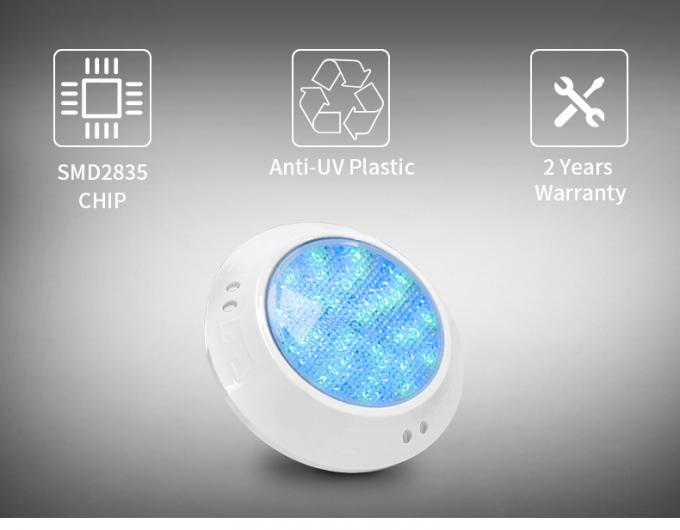 Anti UV 6W 10W Spa Pool Lights , 150MM Surface Mount LED Pool Light 2