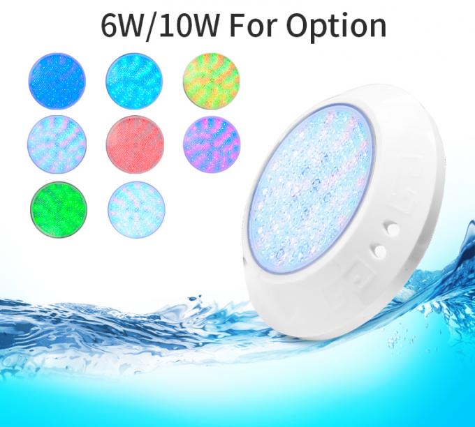 Anti UV 6W 10W Spa Pool Lights , 150MM Surface Mount LED Pool Light 1
