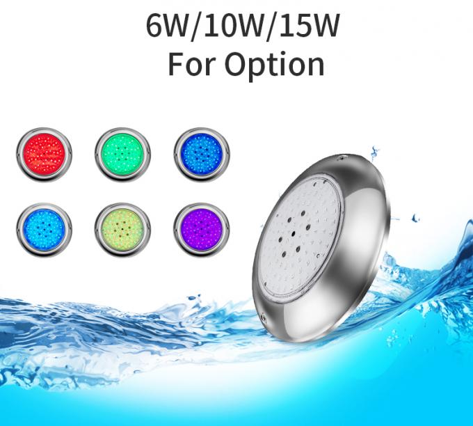 RGB Color Changing LED Pool Light Wall Mounted Refined 150mm 6W 1