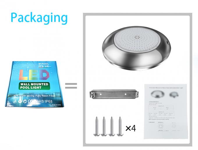 Slim SMD2835 Wall Mounted LED Pool Light 210MM Switch WiFi Control 4