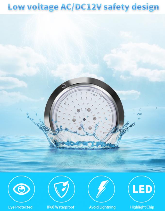 Stainless Steel Swimming Pool RGB Lights Color Changing Acid Proof SMD2835 4