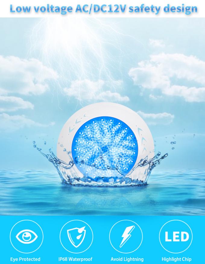 Underwater 18W 35W Concrete Pool Light Surface Mounted Remote Control 3