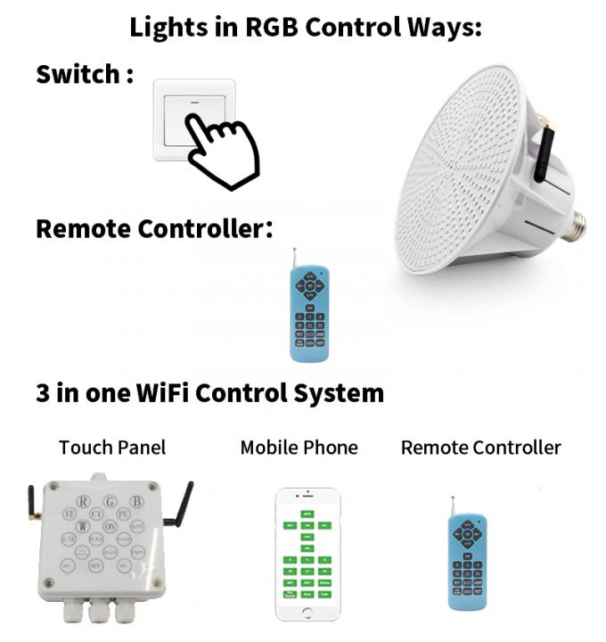 E26 120V 35W LED Pool Bulb RGB Color Changing Remote Control 2