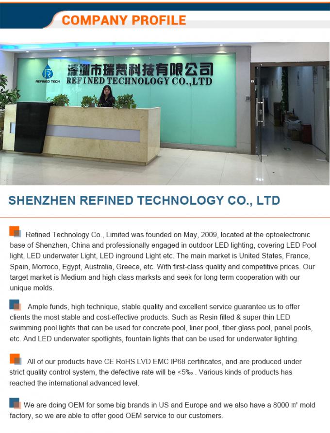 Resin Filled Recessed LED Pool Light IP68 Waterproof WiFi Control 6