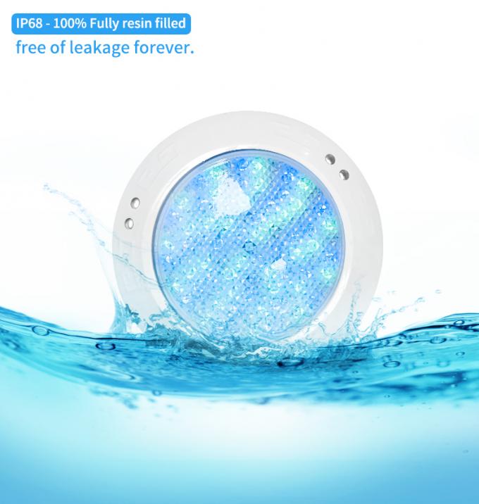 Anti UV 6W 10W Spa Pool Lights , 150MM Surface Mount LED Pool Light 0