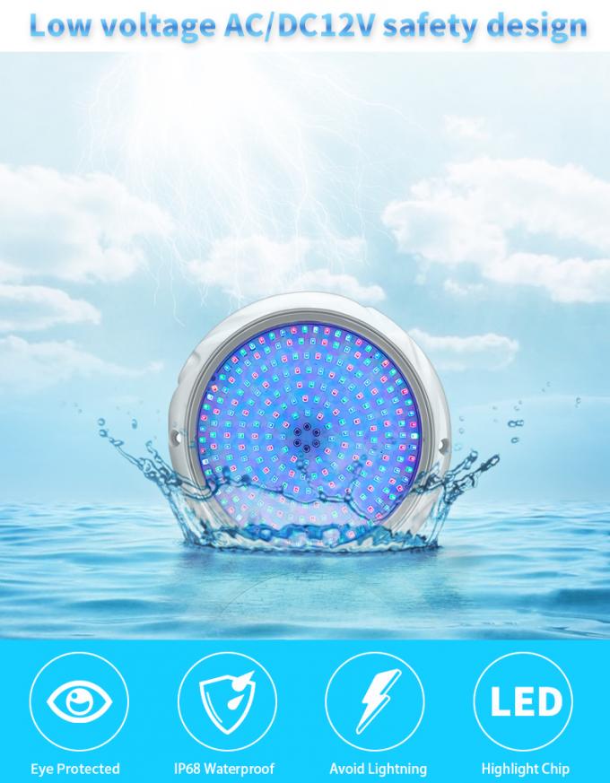 RGB Underwater Surface Mounted Swimming Pool Lights DC 24V Practical 4