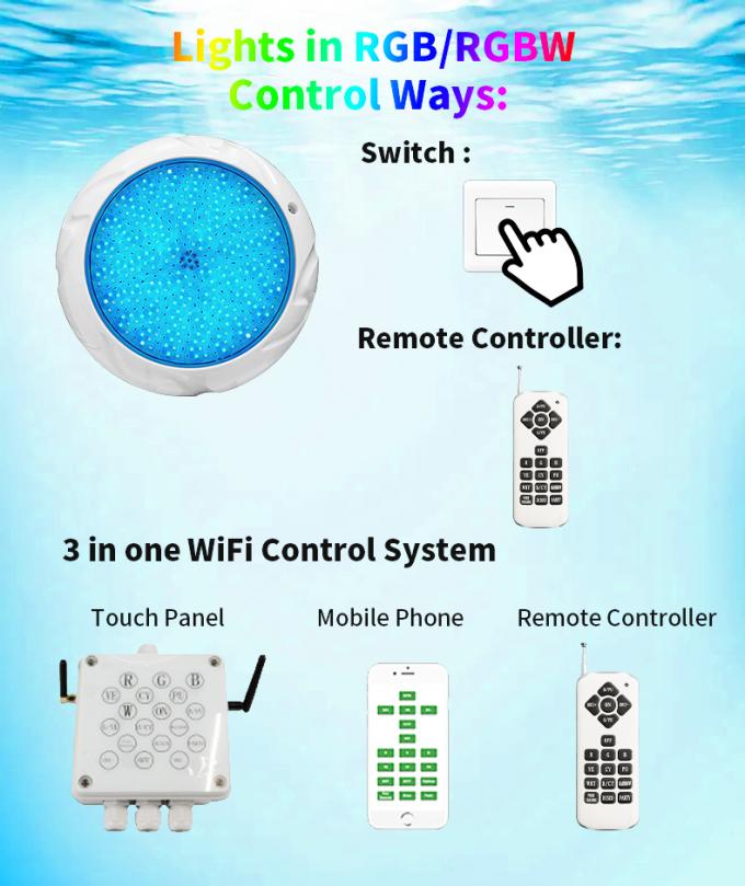 IP68 Waterproof Vinyl Pool Light Remote Control 230x35mm Durable 3