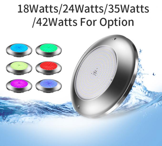 Stainless Steel Underwater Pool Lights , RGB Inground Swimming Pool Light Fixture 2